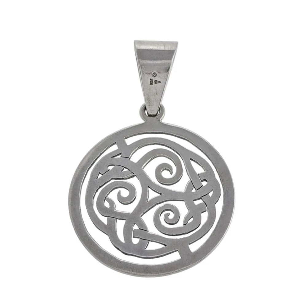 Silpada Sterling Silver 925 Celtic Triskele Knot Pendant